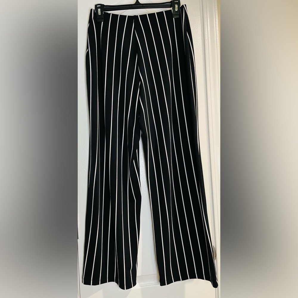 Alfani Black Striped Pants Size Petite Large